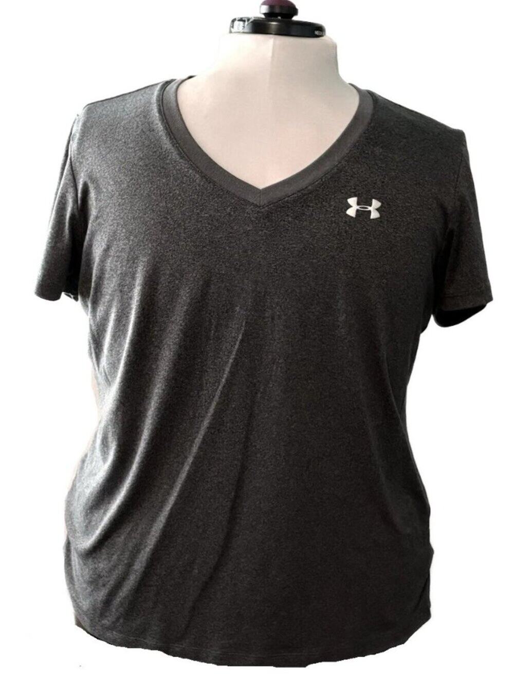 Under Armour Mens 2XL T-Shirt Dk Gray HeatGear Loose Unisex